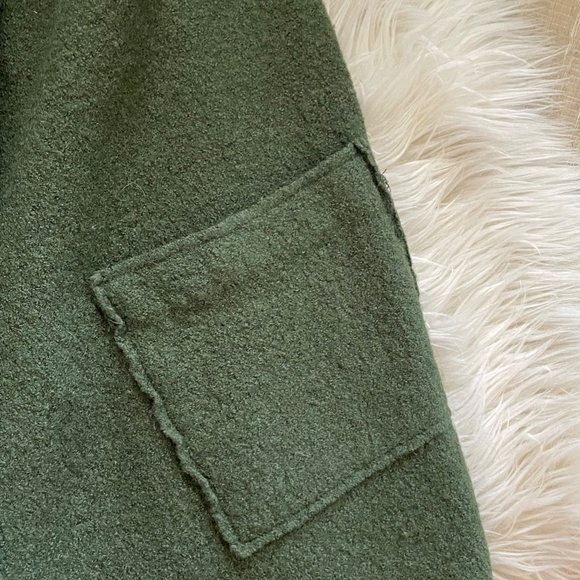 Tahari Wool Blend Dark Green Duster/Vest (M) - Picture 6 of 12